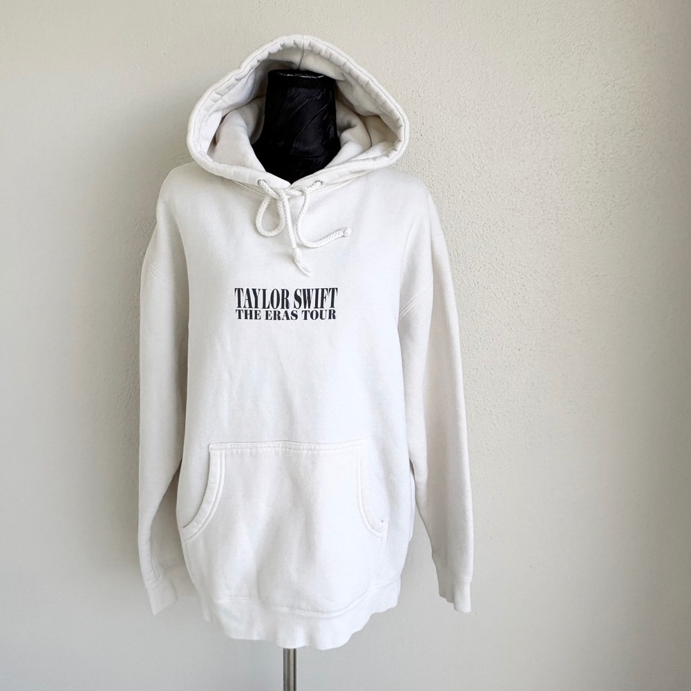 Taylor Swift The Eras Tour Graphic Hoodie Women M White